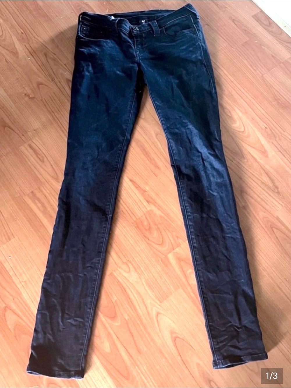 True Religion Stella Low Rise Dark Wash Skinny Jeans Size 28